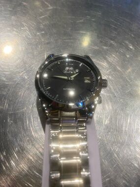 New Men's Orient Stainless Steel Automatic Watch - Black Dial